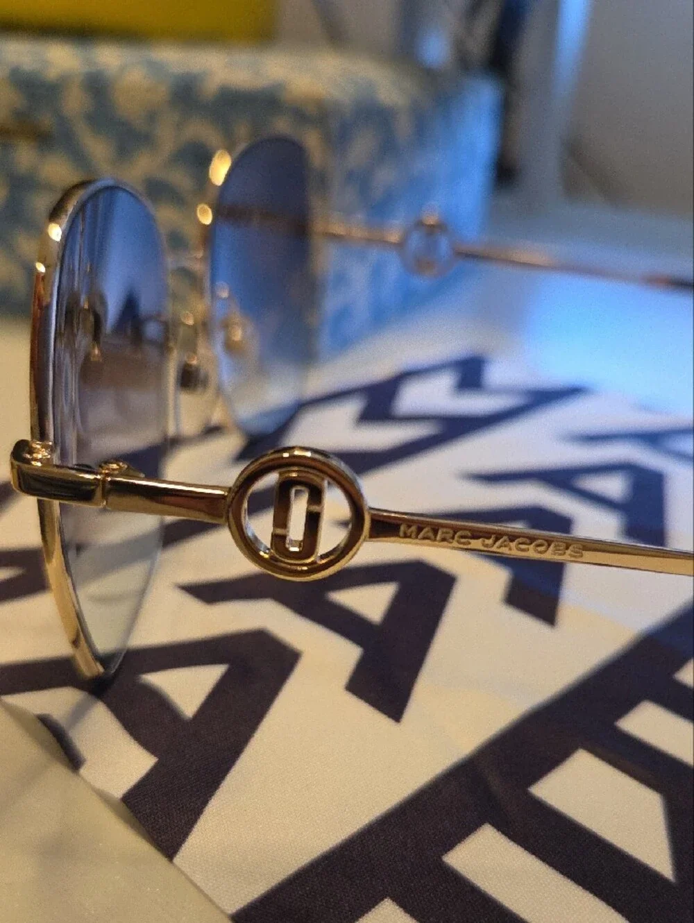Marc Jacobs Gold Frame Gradient Brown Sunglasses